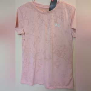 Under Armour NWT Heat gear performance shirt size small pink peach color